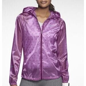 Nike Vapor Cyclone Running Jacket Women's Medium Purple Hooded Lightweight